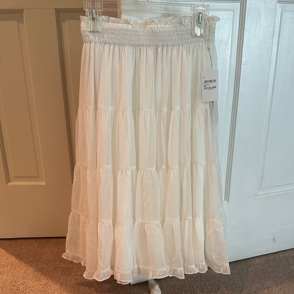 Rachel Parcell ivory midi skirt